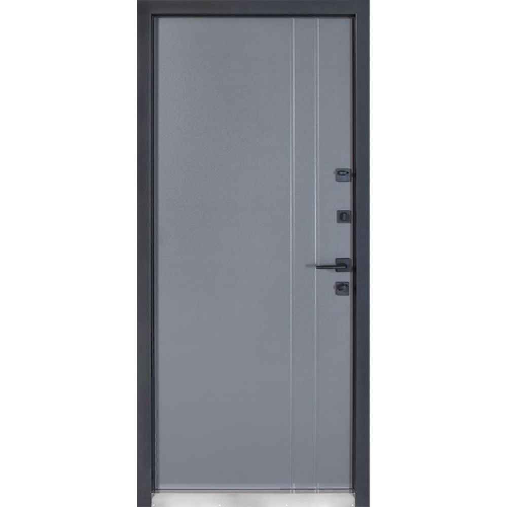 Вхідні двері БУЛАТ КОТЕДЖ модель 710/265 Metalic Anthracite/Титан вулична 