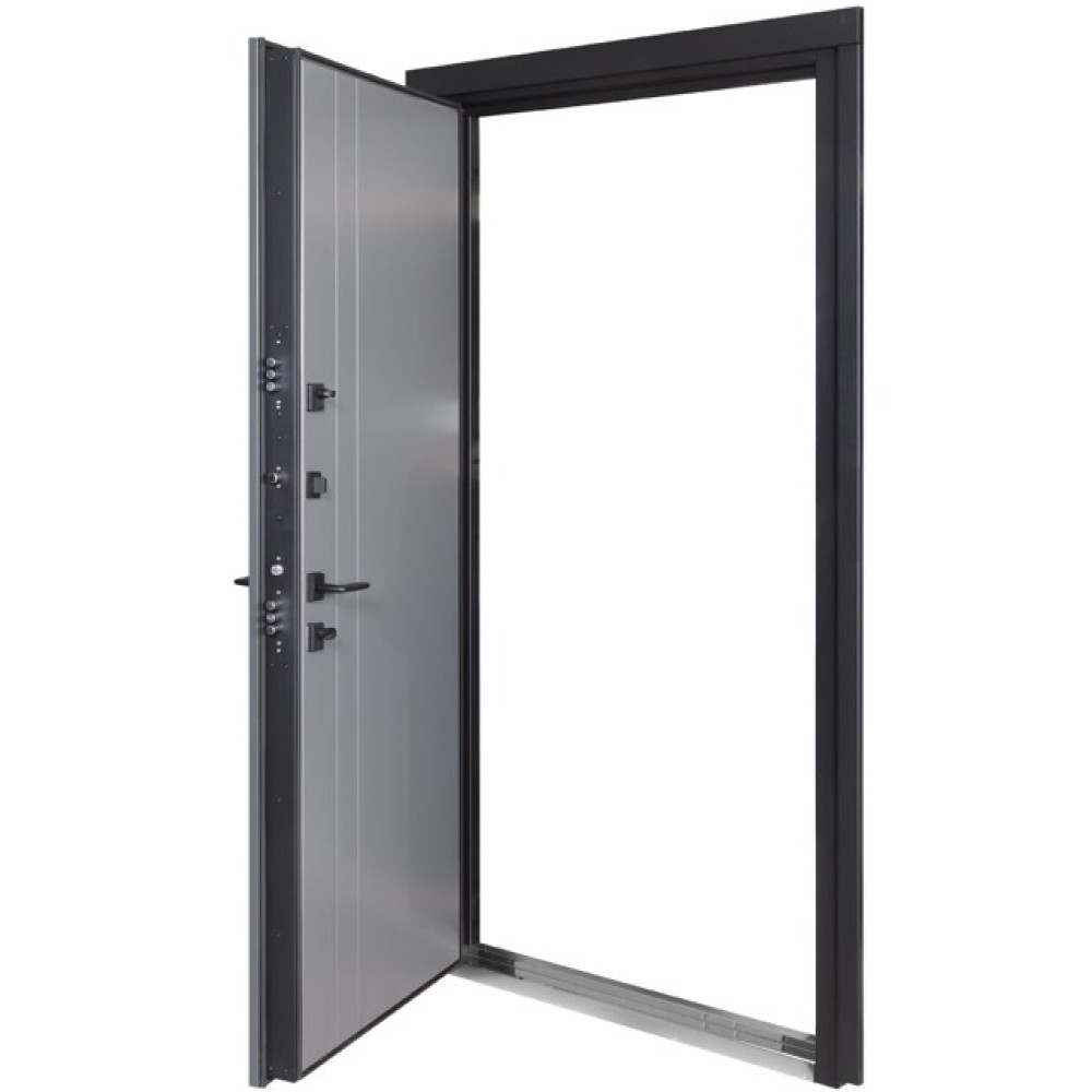 Вхідні двері БУЛАТ КОТЕДЖ модель 710/265 Metalic Anthracite/Титан вулична 